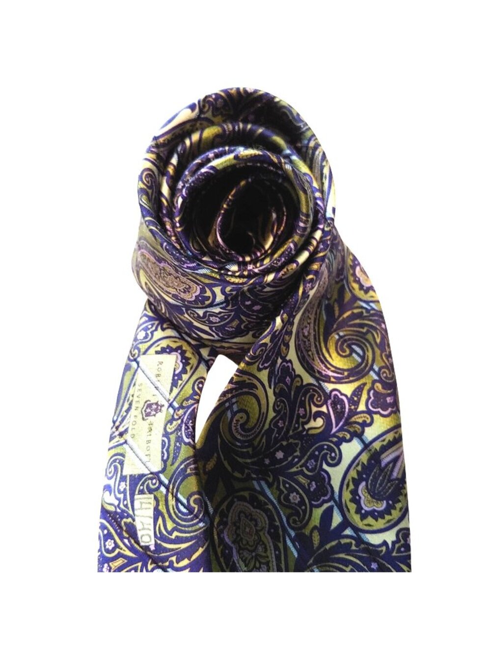 Robert Talbott Seven Fold Tie Limited Edition 14/40 Paisley Purple Lime Luxury R